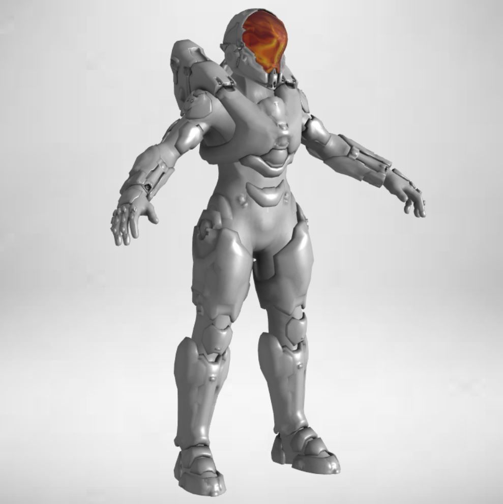 Gameready Future Character - 103 3D model_7