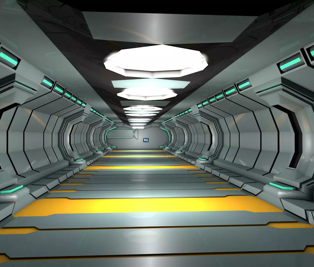 sci fi corridor 3D model | CGTrader
