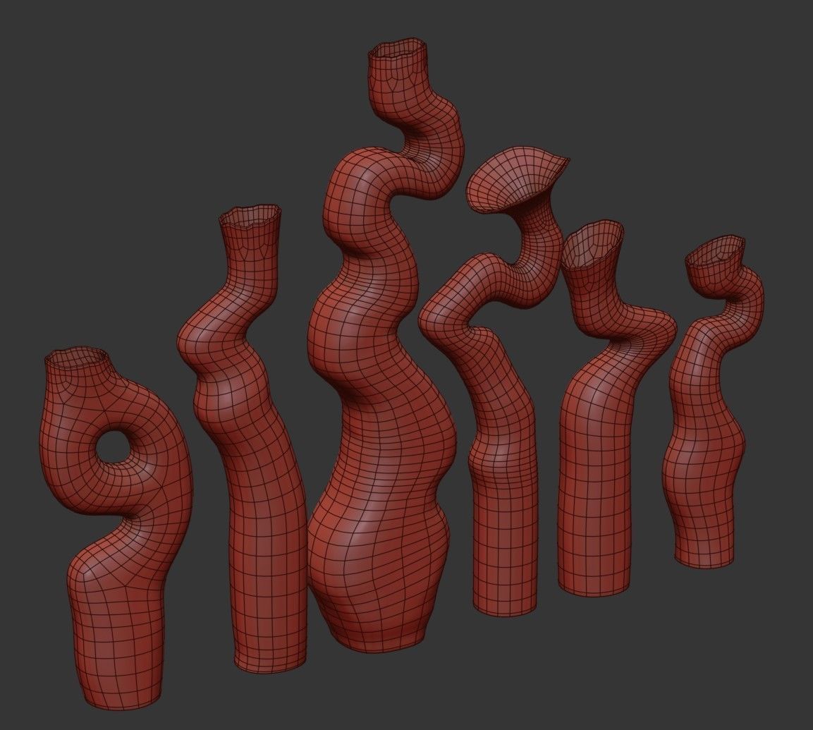 Landscaping Human Form Vases 3D model_5