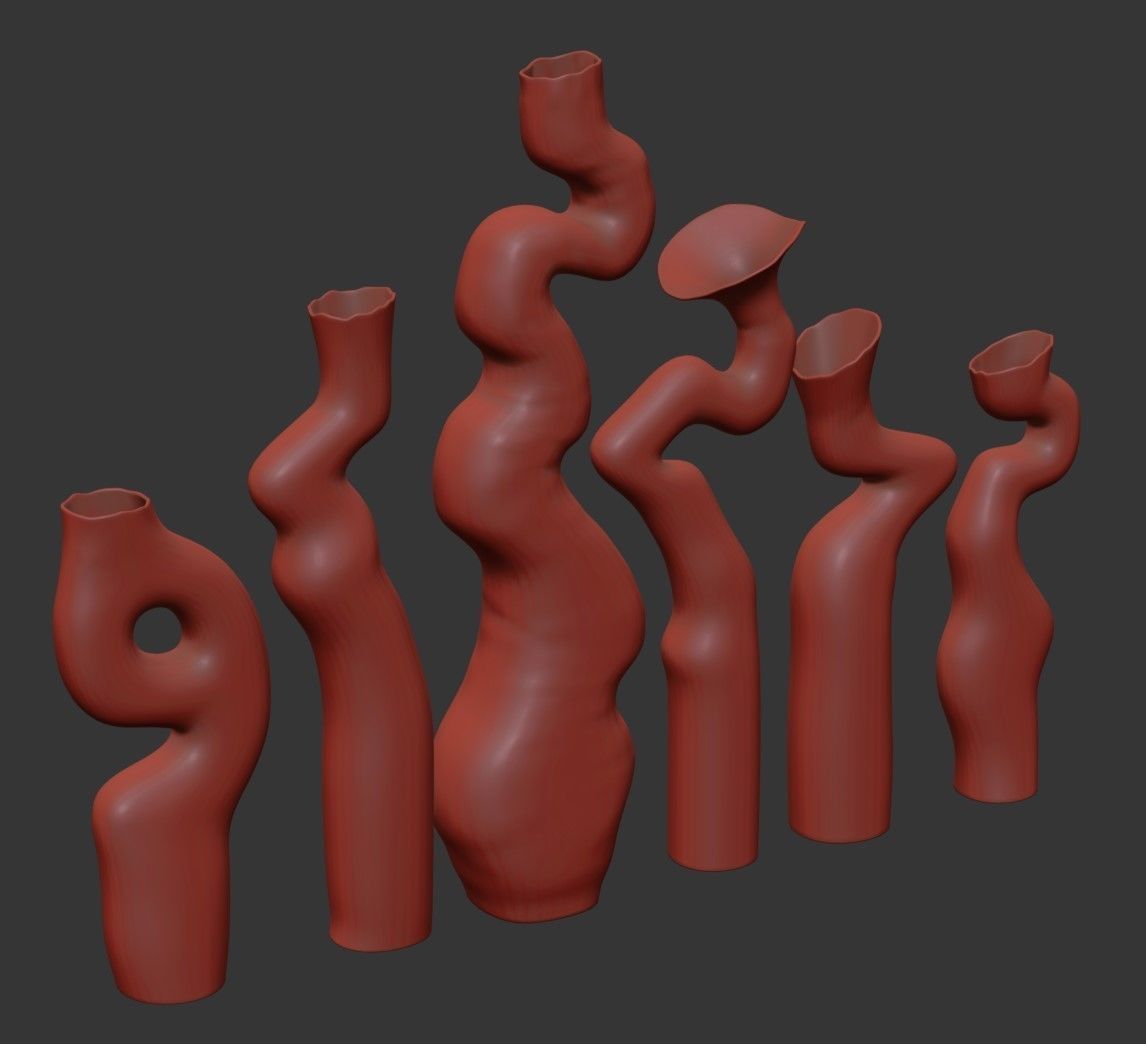 Landscaping Human Form Vases 3D model_4