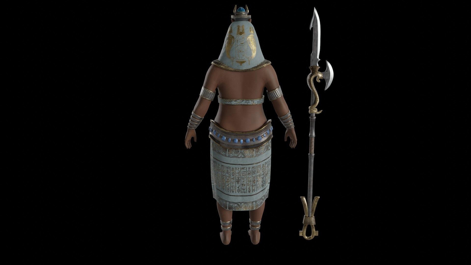 God Tawaret Low-poly 3D model_5