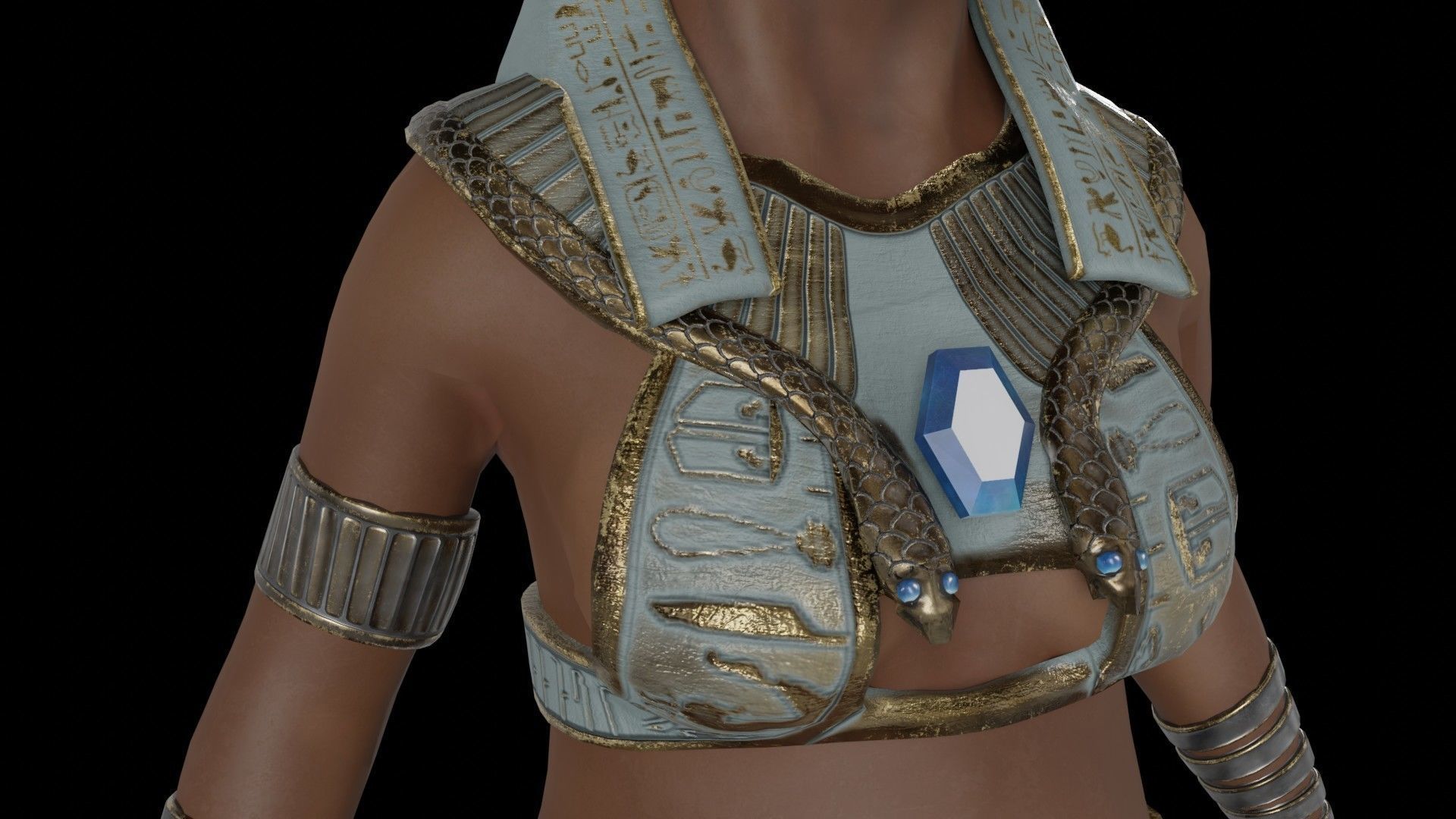 God Tawaret Low-poly 3D model_12