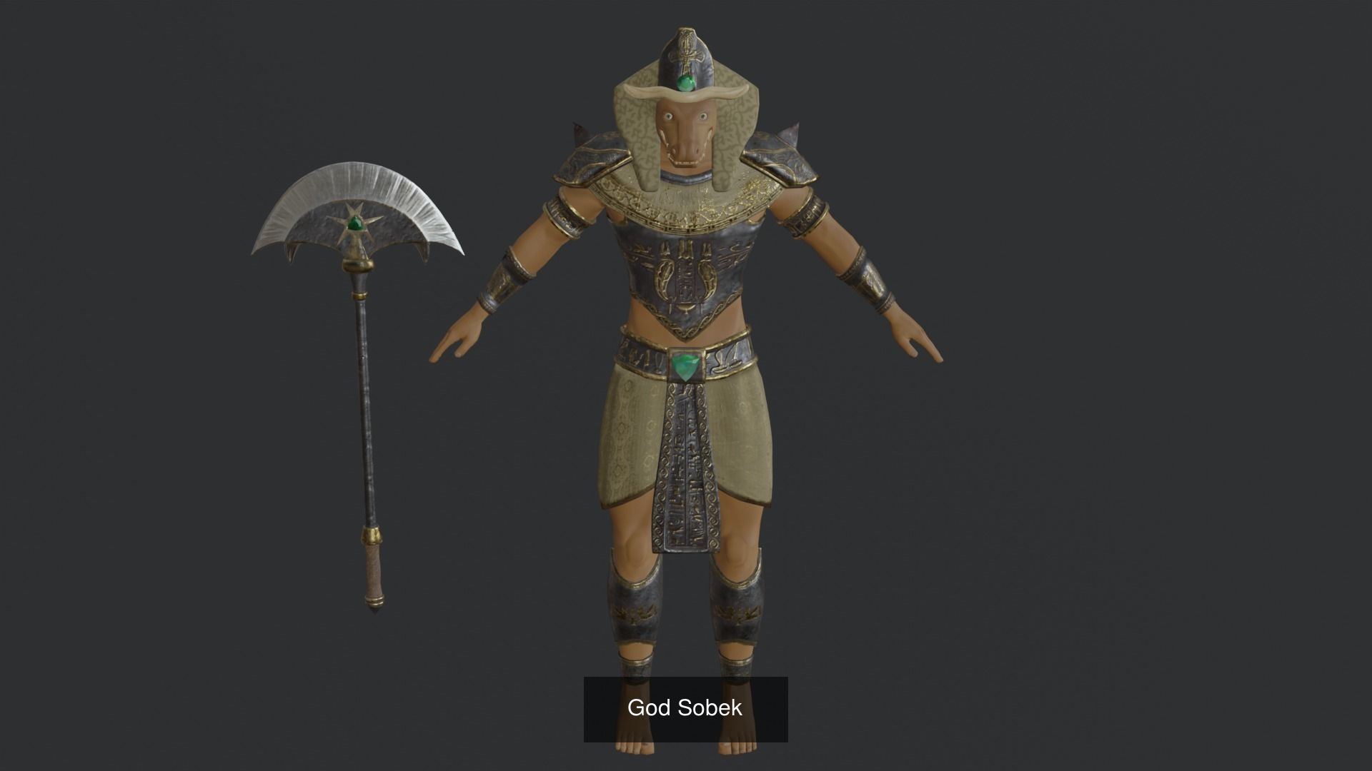 Egyptian Gods - Game Characters 3D Model Collection_12