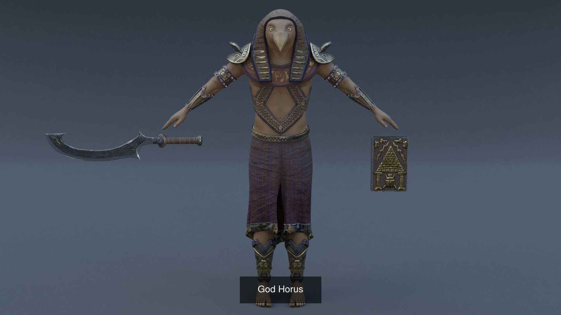 Egyptian Gods - Game Characters 3D Model Collection_10