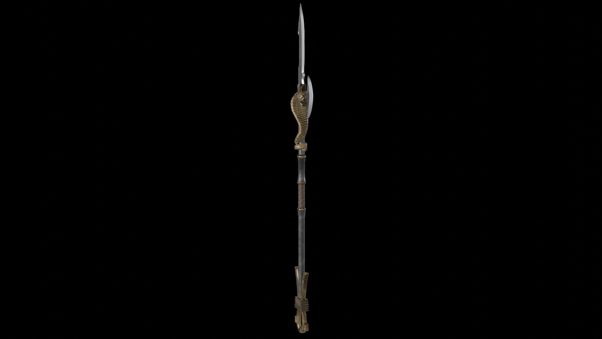Spear02 elder scrolls iii sword Low-poly 3D model_3