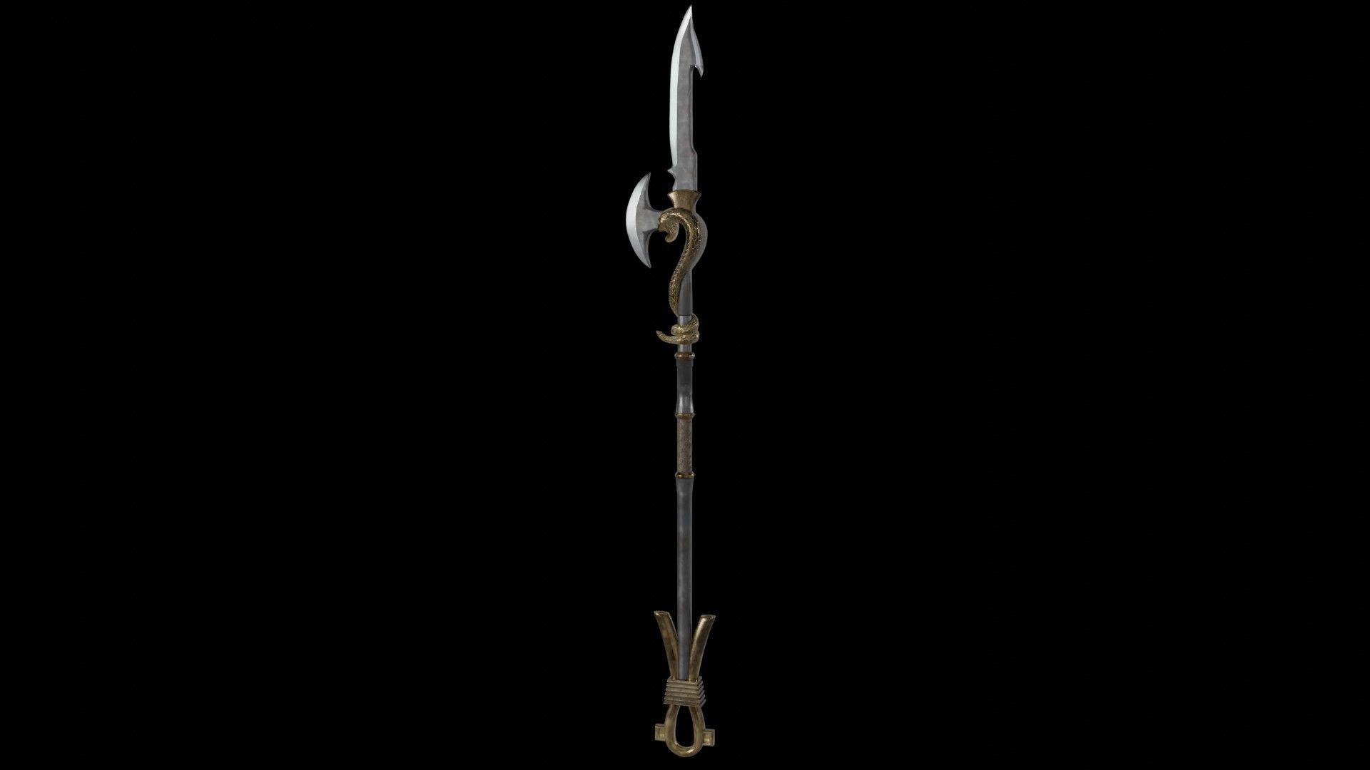 Spear02 elder scrolls iii sword Low-poly 3D model_7