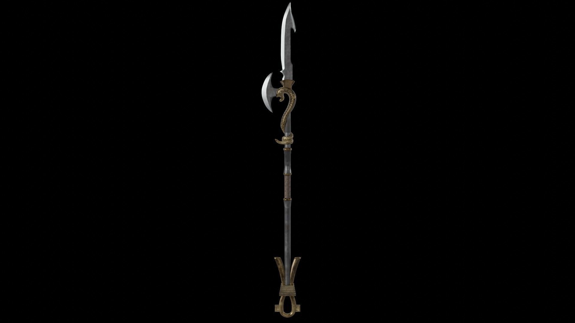 Spear02 elder scrolls iii sword Low-poly 3D model_8