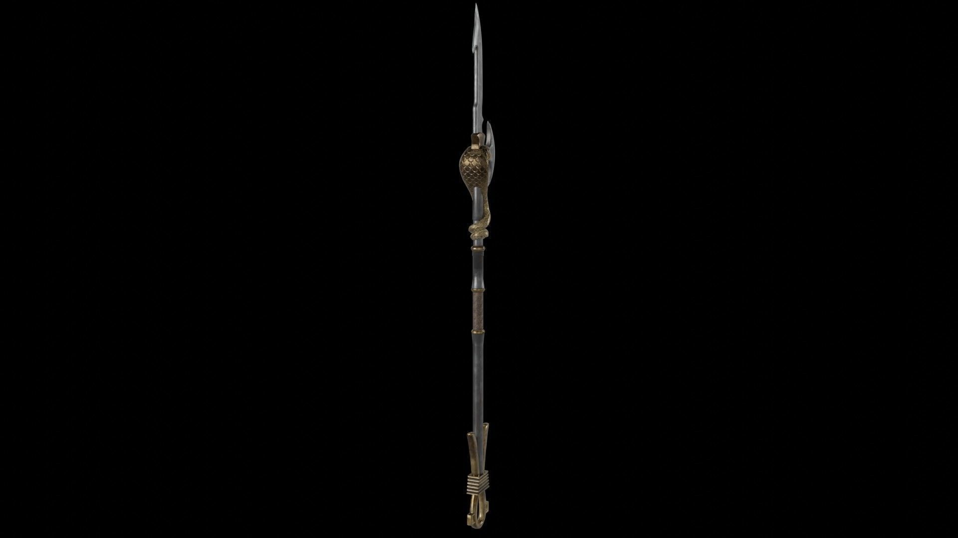 Spear02 elder scrolls iii sword Low-poly 3D model_5
