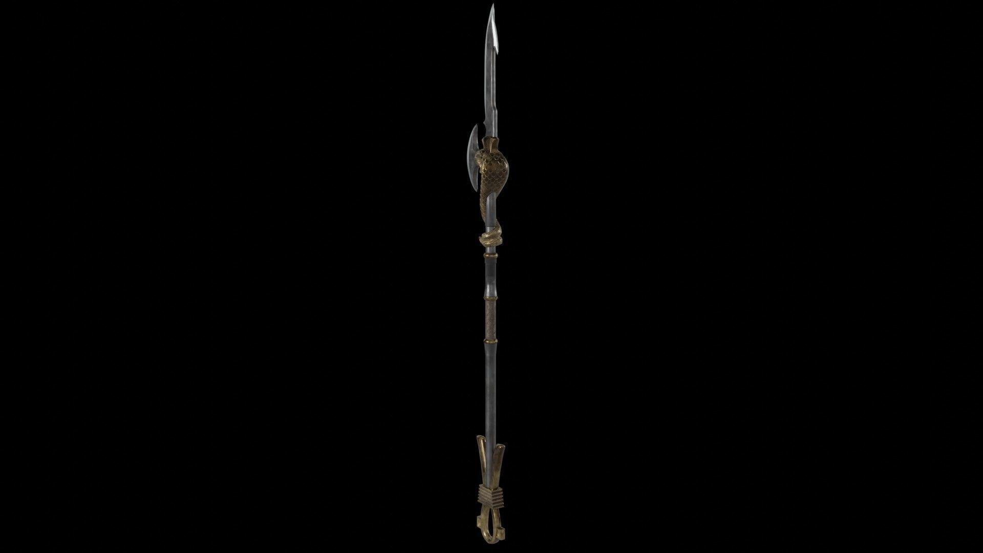 Spear02 elder scrolls iii sword Low-poly 3D model_6