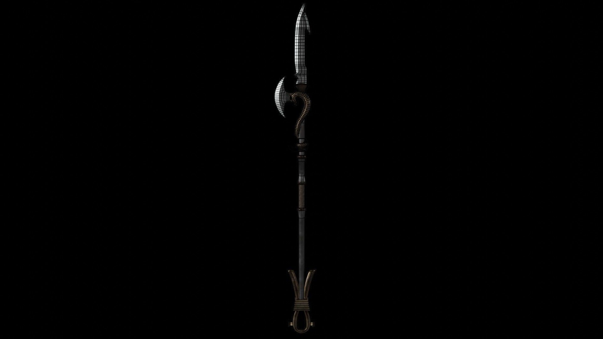 Spear02 elder scrolls iii sword Low-poly 3D model_9