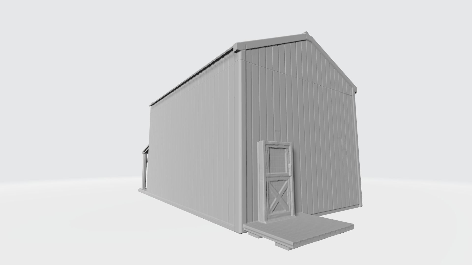 Wood house wild west 3D print model_2