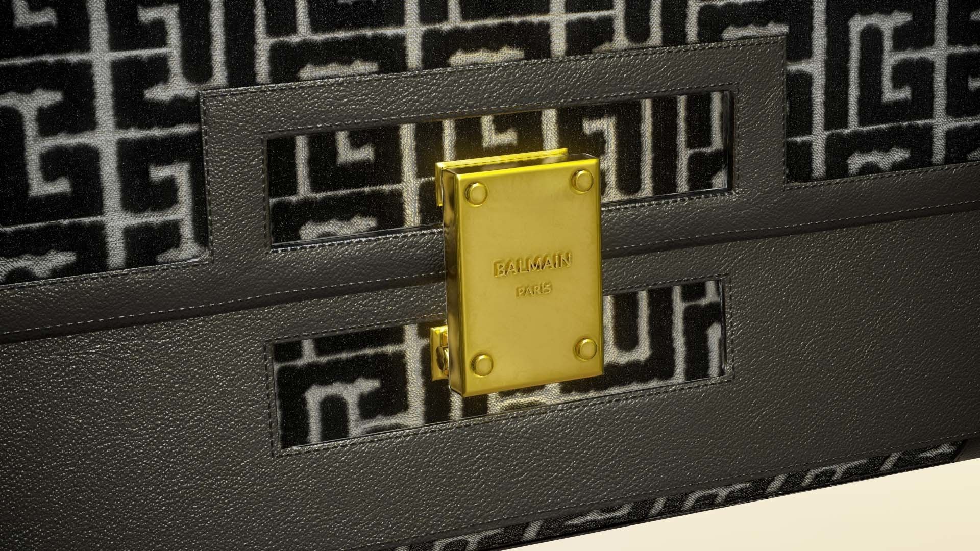 Woman Handbag Balmain Low-poly 3D model_12