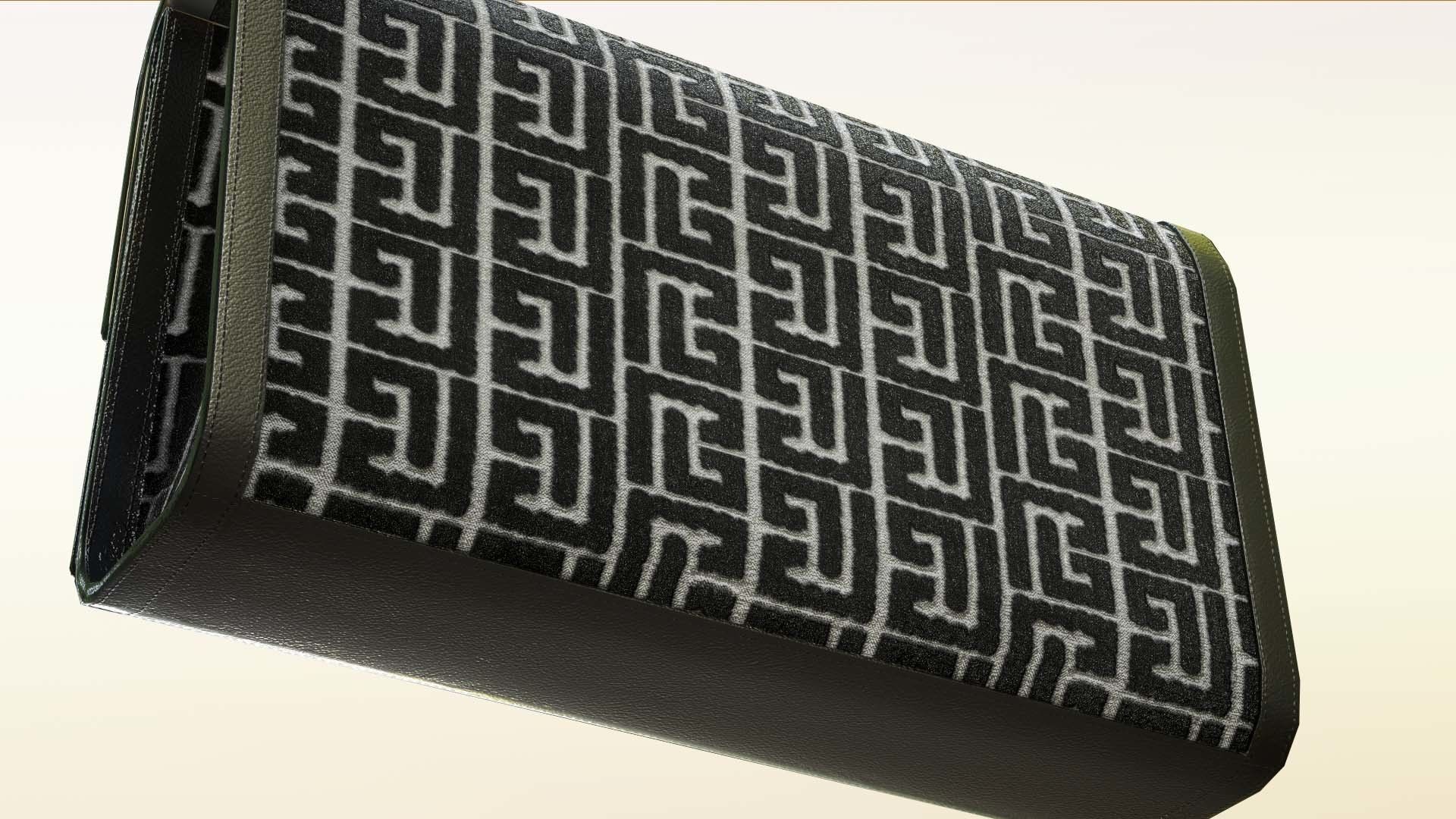 Woman Handbag Balmain Low-poly 3D model_9