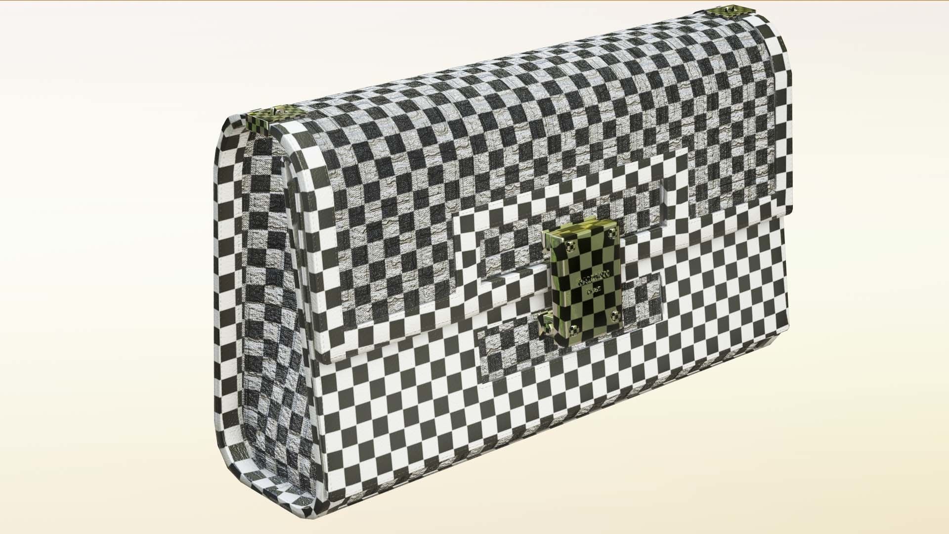 Woman Handbag Balmain Low-poly 3D model_14