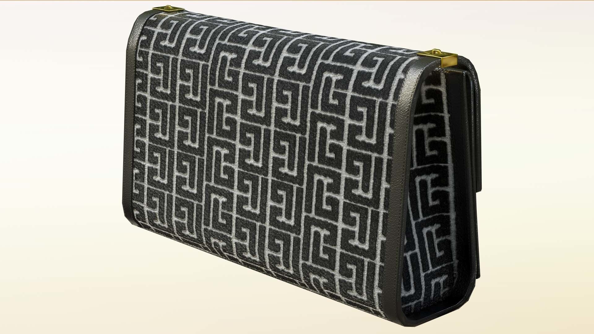 Woman Handbag Balmain Low-poly 3D model_11