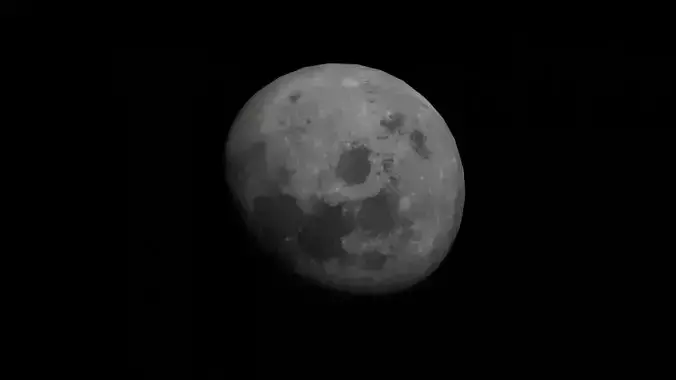 Moon 3D model from spacecraft nasa