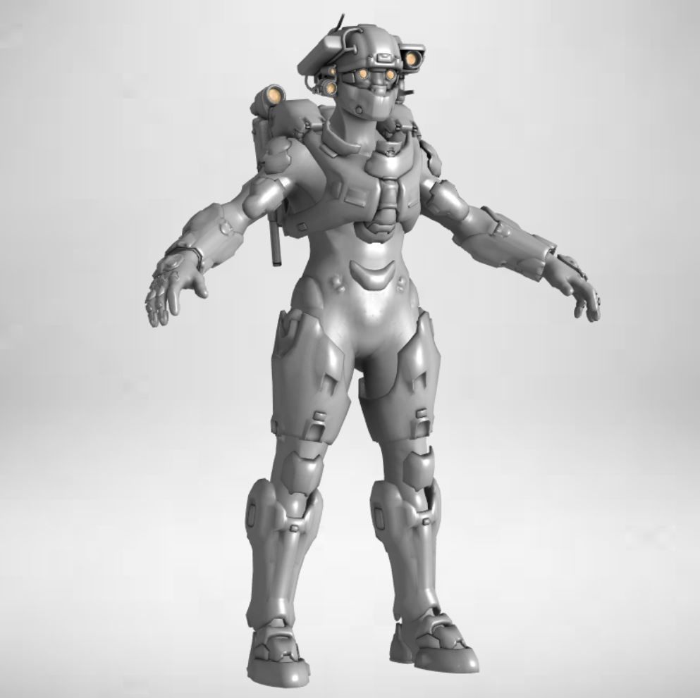 Gameready Future Character - 104 3D model_7