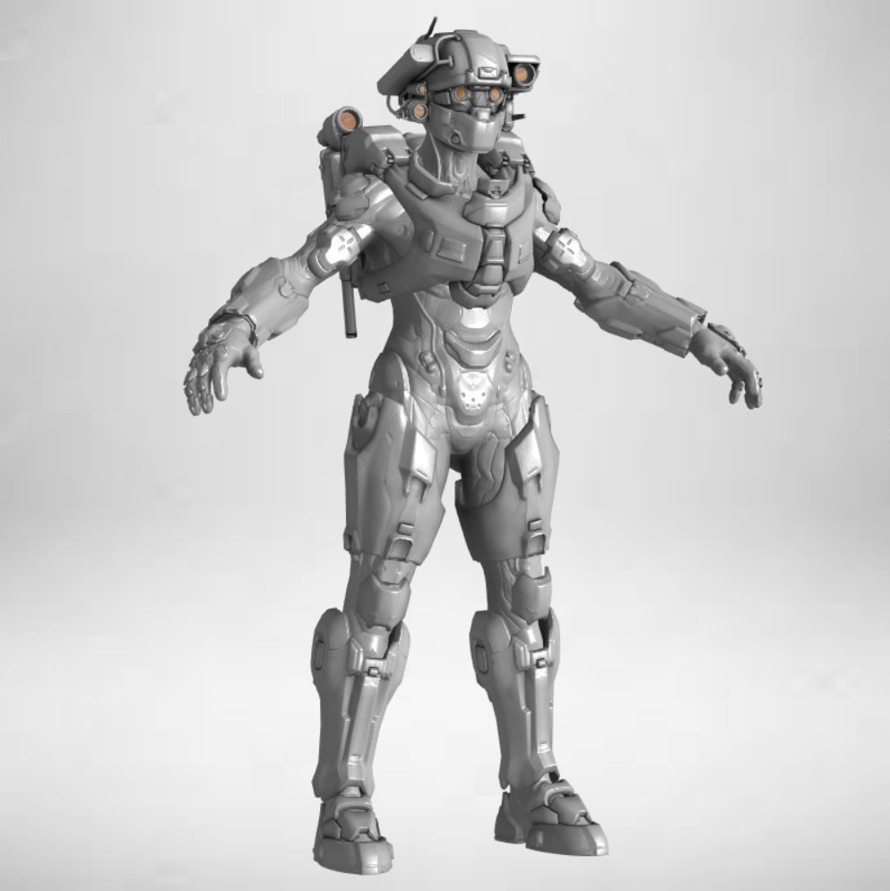 Gameready Future Character - 104 3D model_6