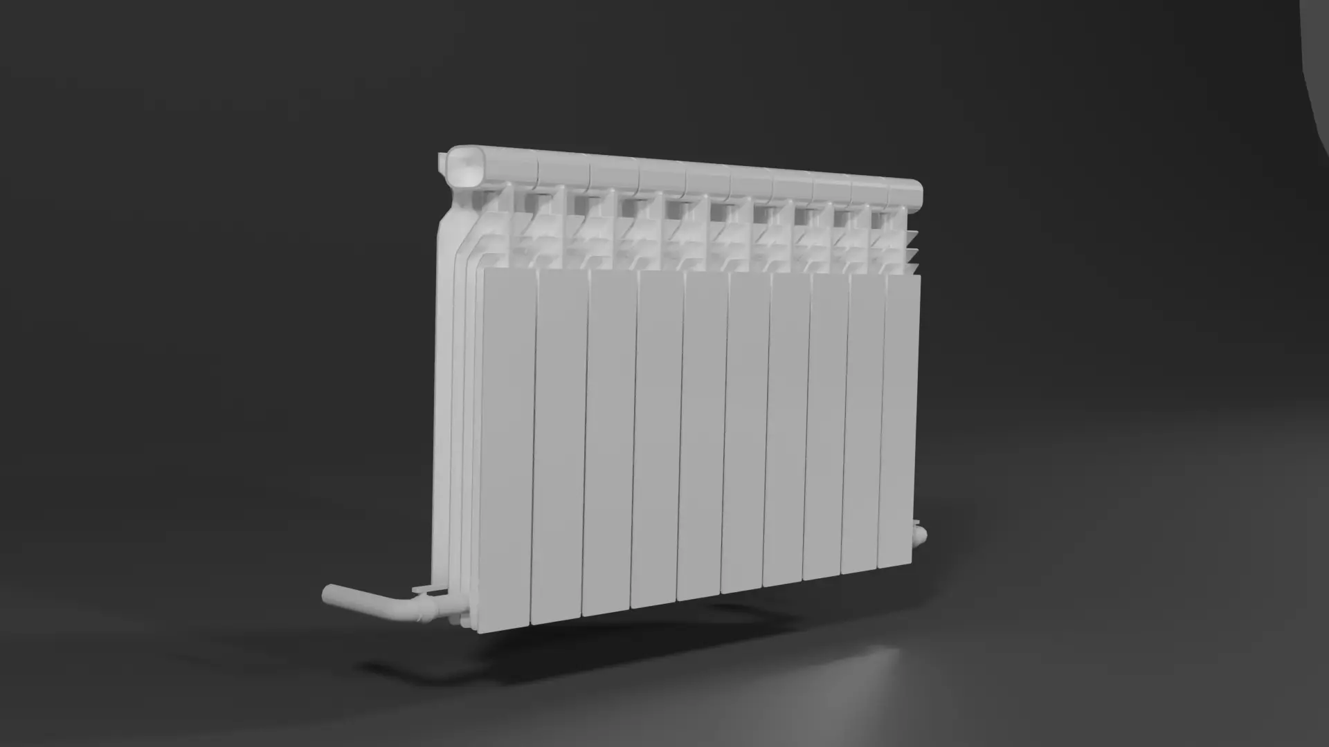Radiator battery for home Free low-poly 3D model