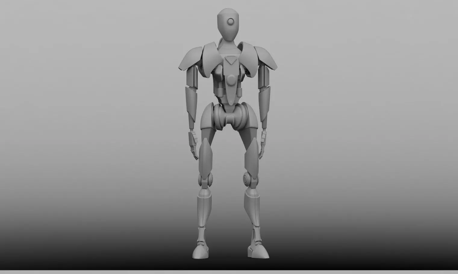 High-poly robot star wars character 3D model_0
