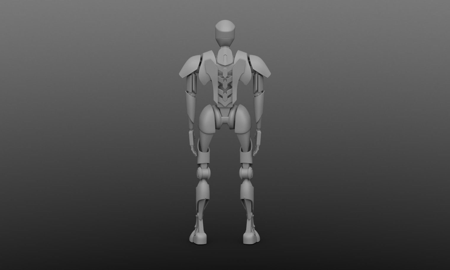 High-poly robot star wars character 3D model_2