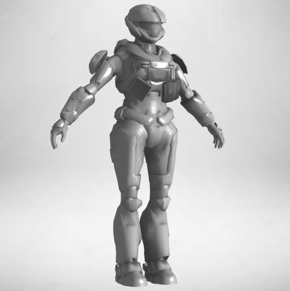 Gameready Future Character - 105 3D model_7