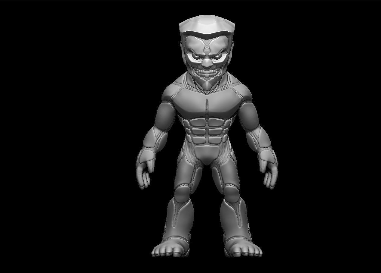 Chibi Attack on titans armored titan model set 3D print model_36