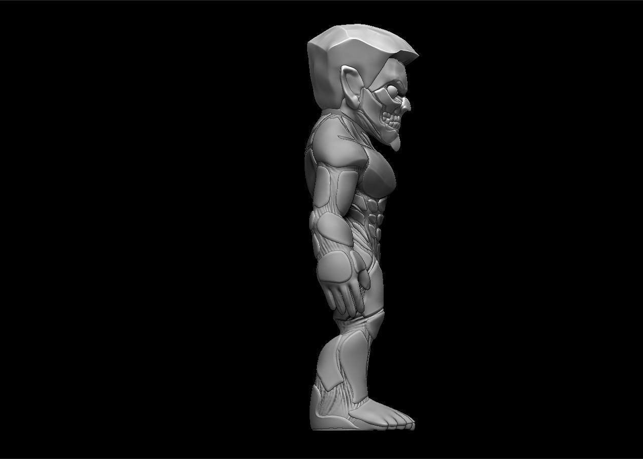 Chibi Attack on titans armored titan model set 3D print model_14