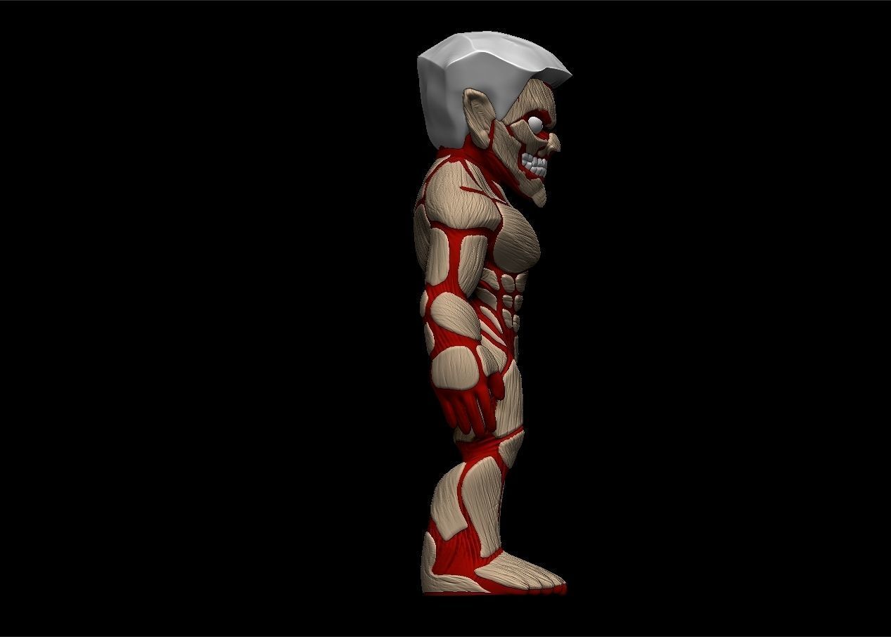 Chibi Attack on titans armored titan model set 3D print model_46