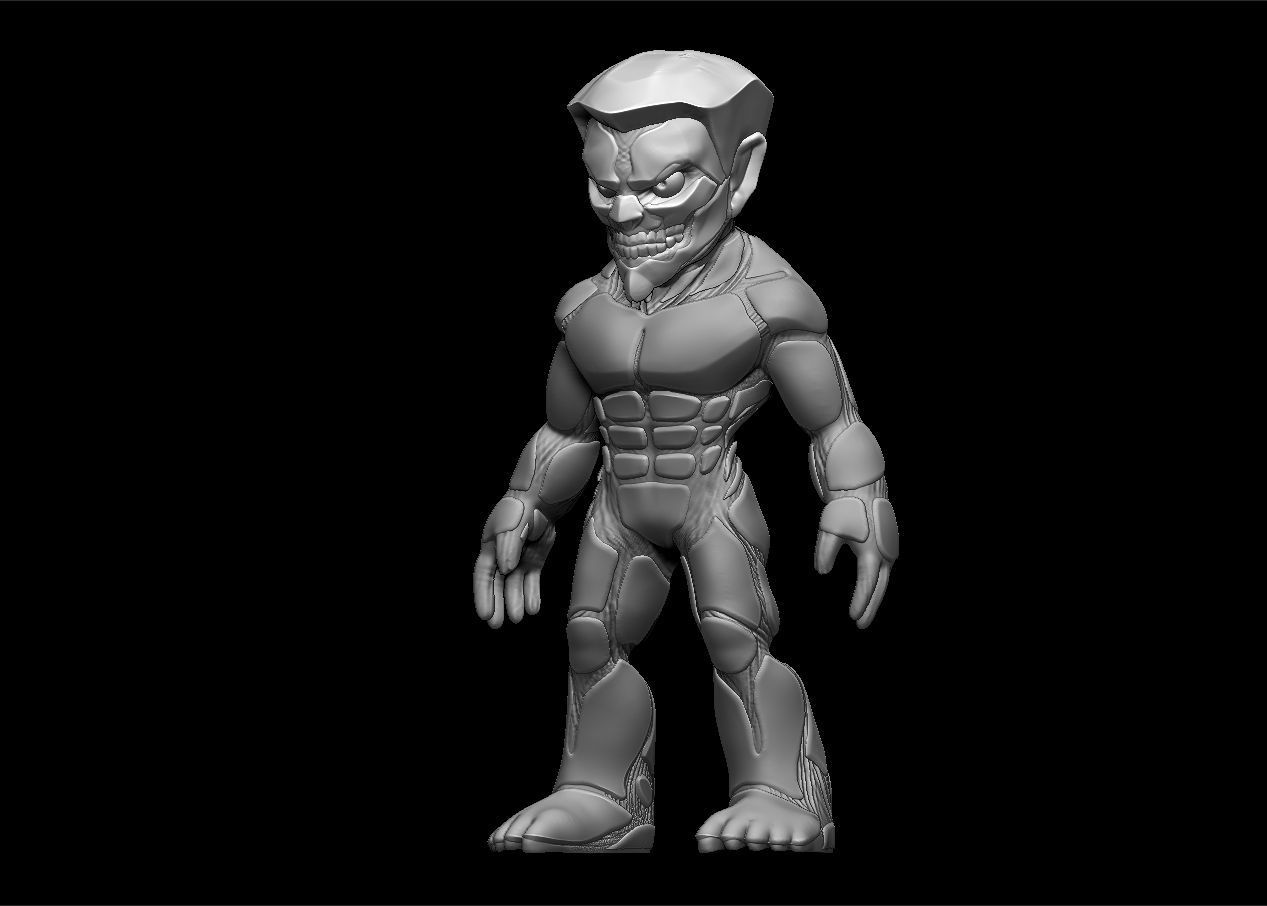 Chibi Attack on titans armored titan model set 3D print model_31