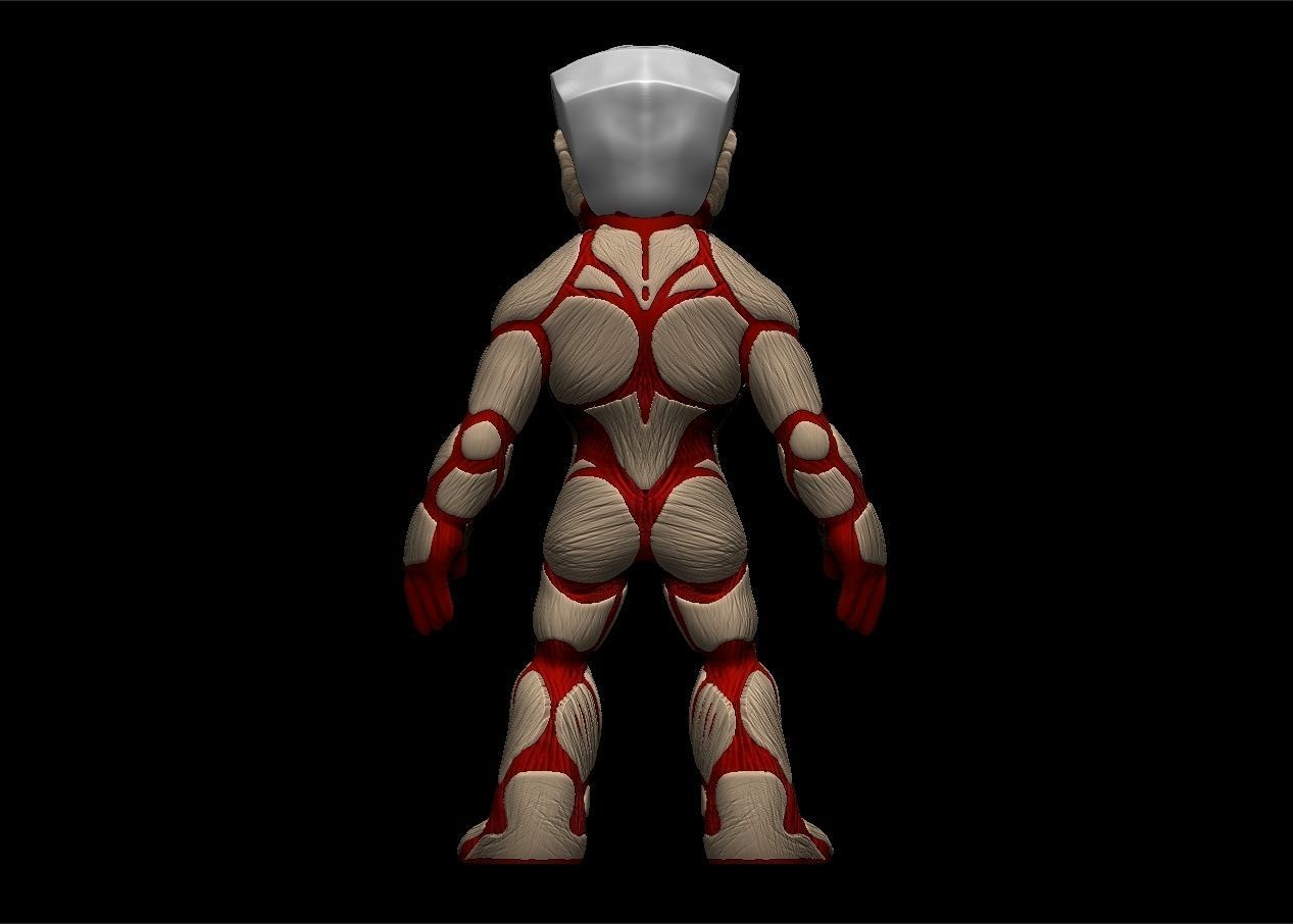 Chibi Attack on titans armored titan model set 3D print model_19