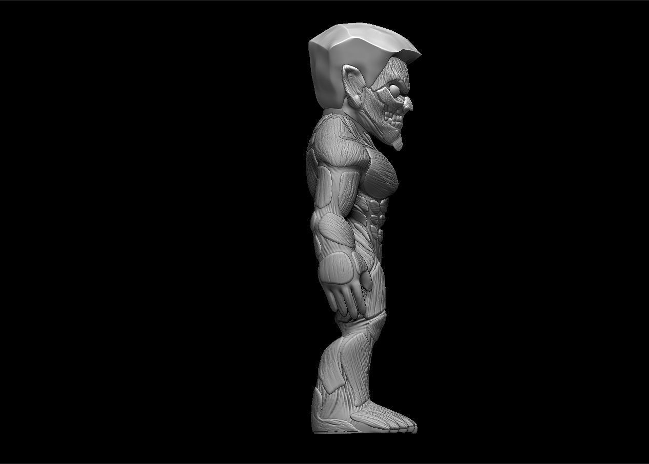 Chibi Attack on titans armored titan model set 3D print model_61