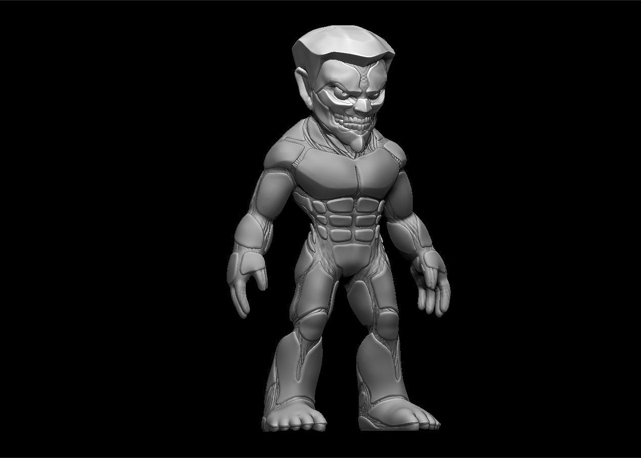 Chibi Attack on titans armored titan model set 3D print model_45