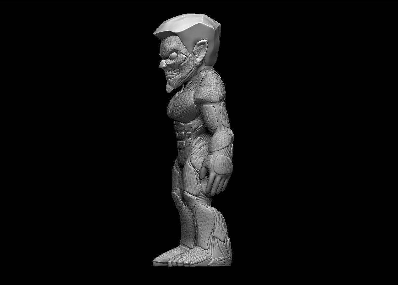 Chibi Attack on titans armored titan model set 3D print model_7