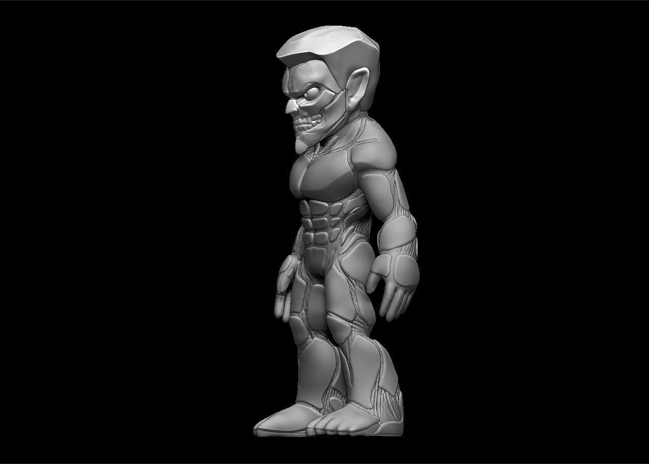 Chibi Attack on titans armored titan model set 3D print model_25