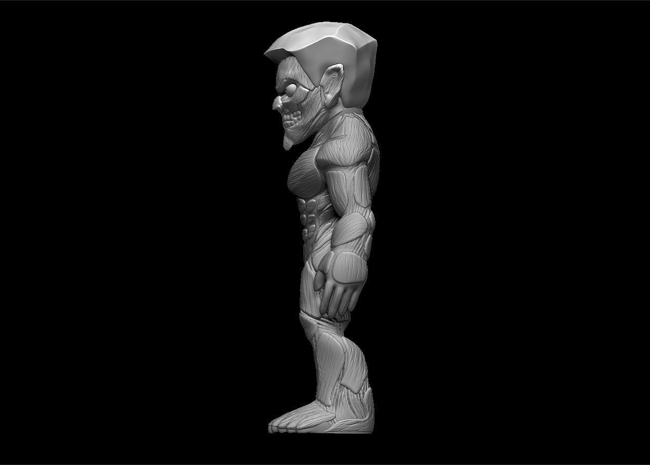 Chibi Attack on titans armored titan model set 3D print model_17