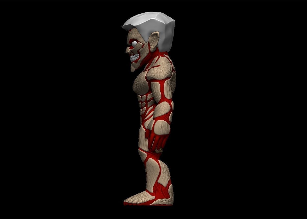 Chibi Attack on titans armored titan model set 3D print model_26