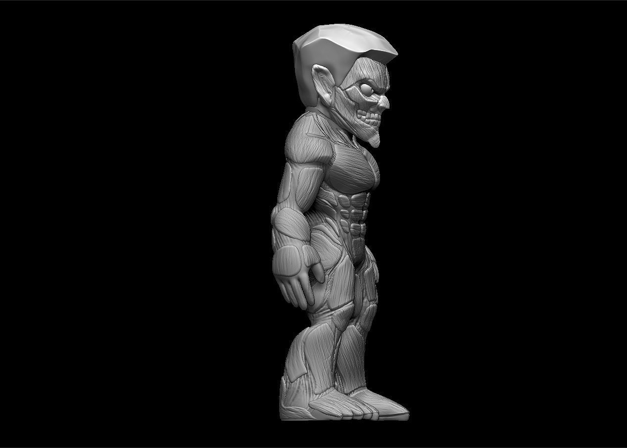 Chibi Attack on titans armored titan model set 3D print model_21