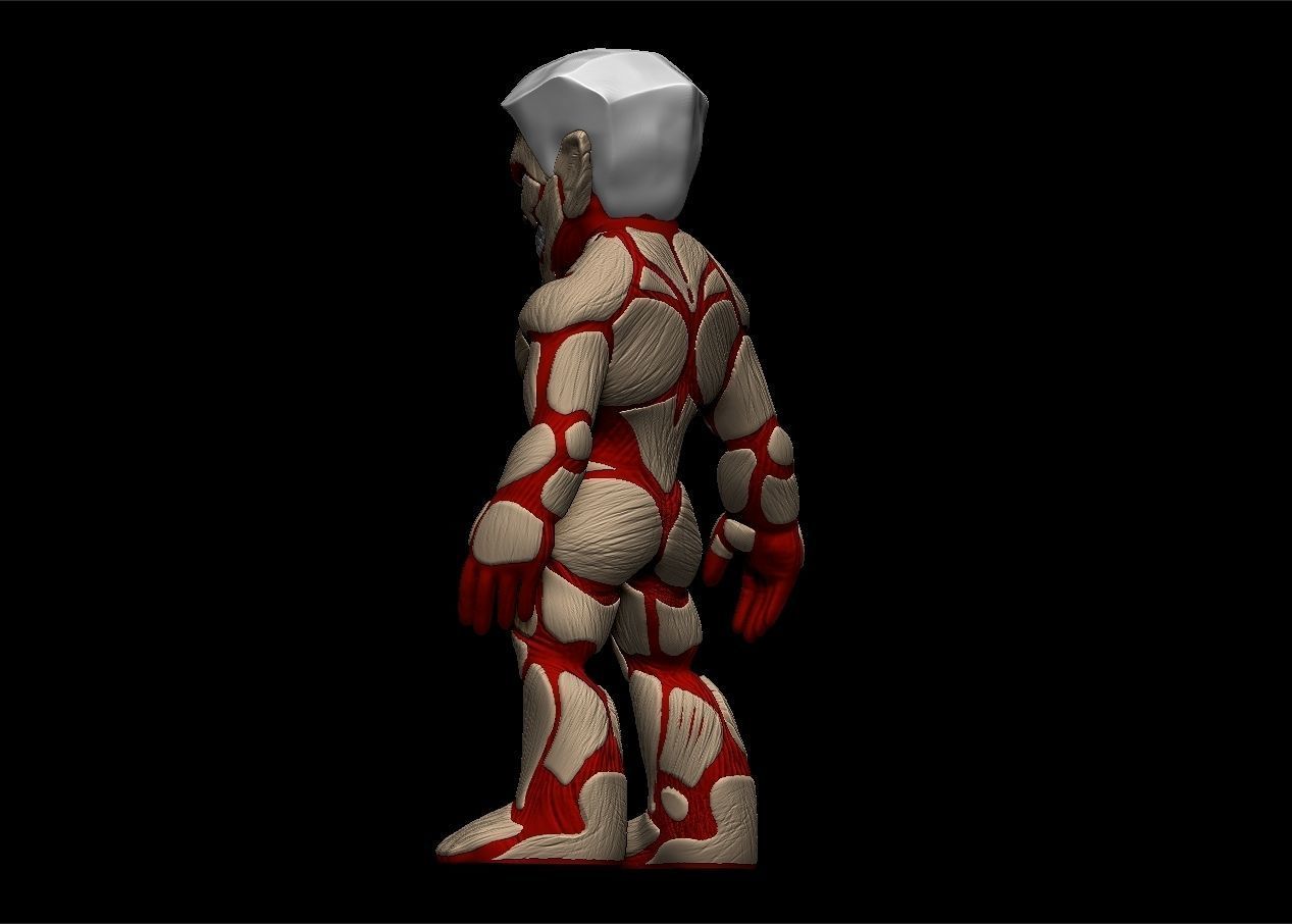 Chibi Attack on titans armored titan model set 3D print model_54