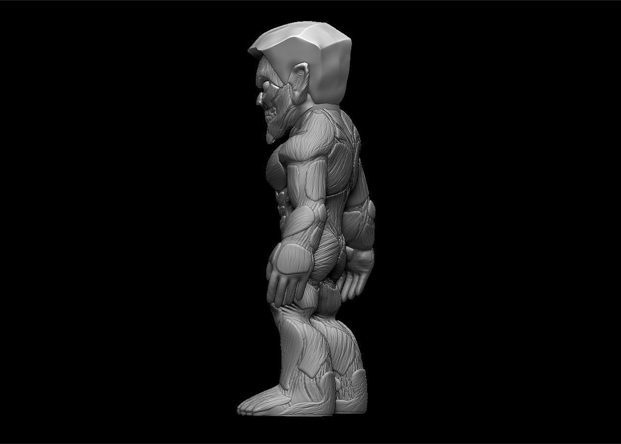 Chibi Attack on titans armored titan model set 3D print model_18