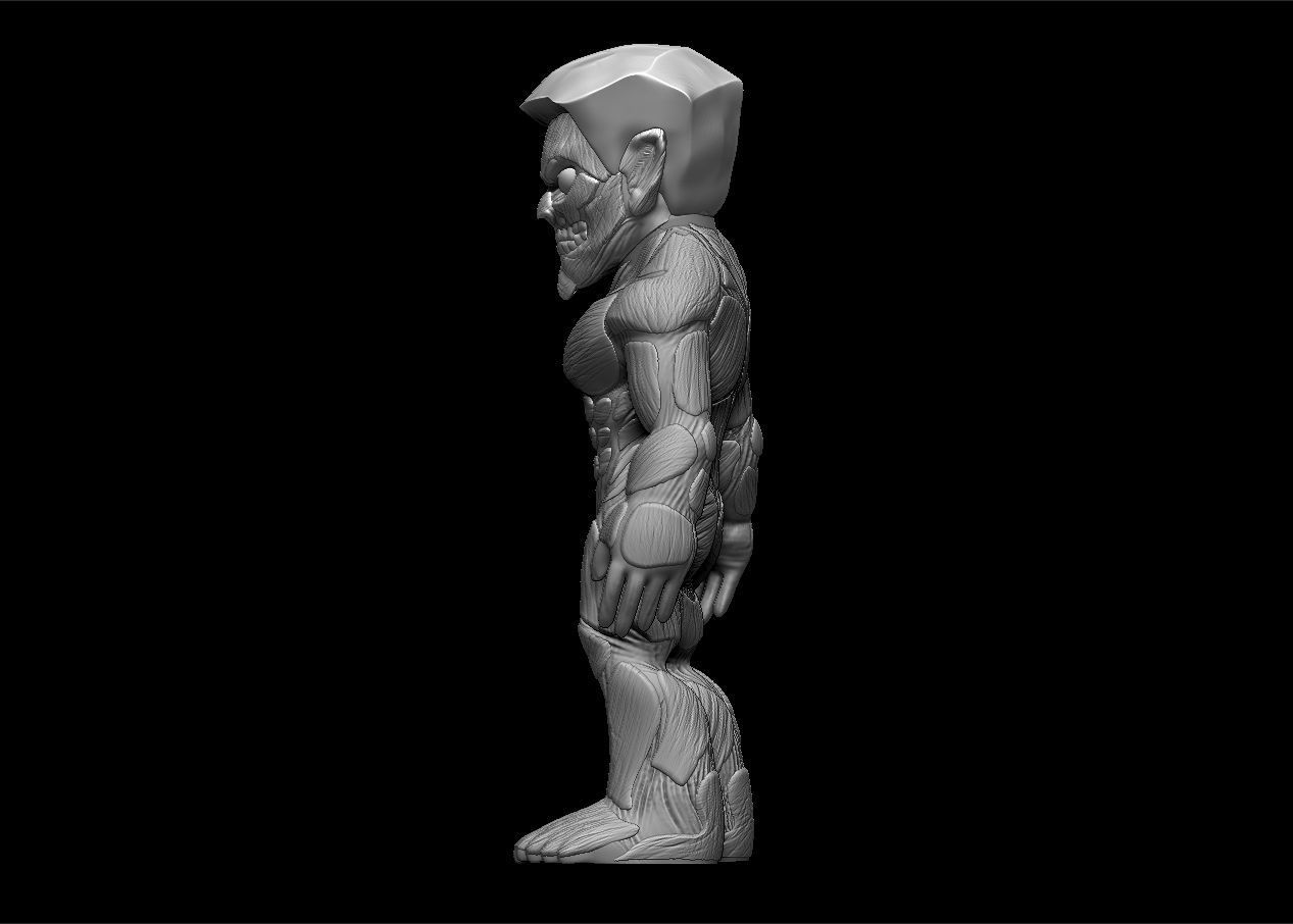 Chibi Attack on titans armored titan model set 3D print model_10
