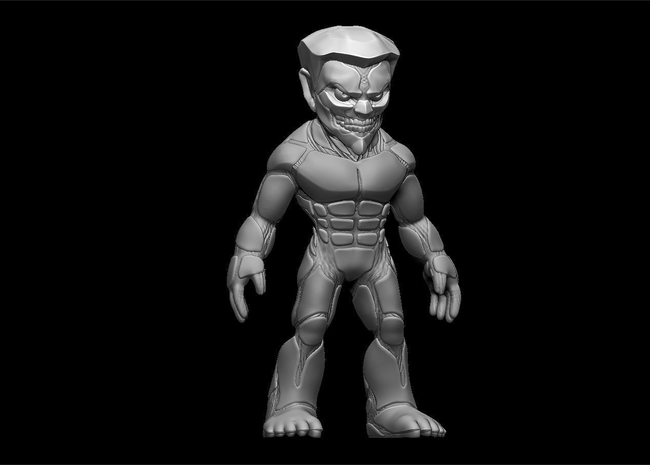 Chibi Attack on titans armored titan model set 3D print model_6