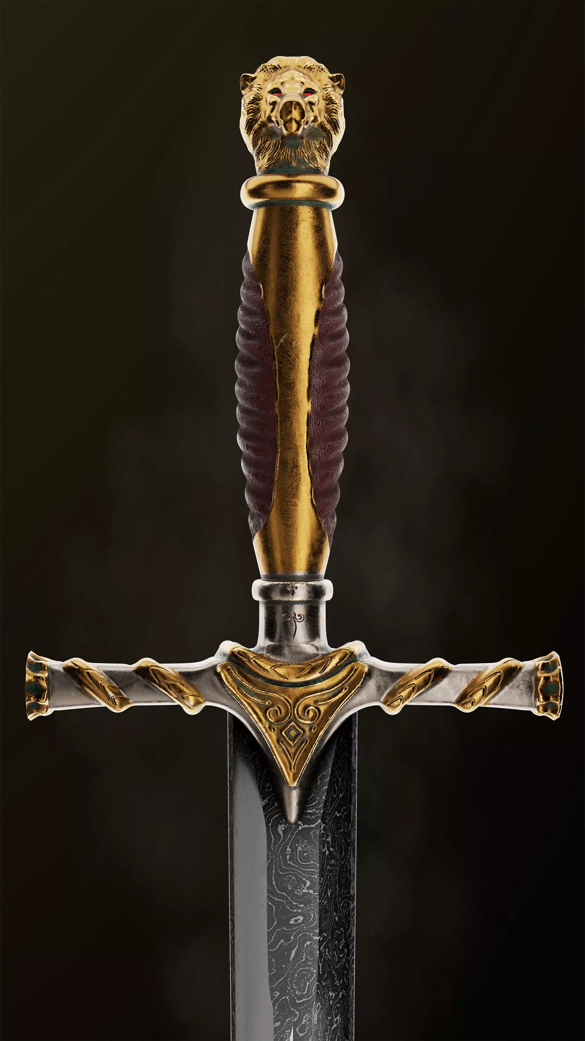Kingsguard sword Game of thrones Subdivision ready Low-poly 3D model_0