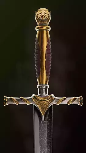 Kingsguard sword Game of thrones Subdivision ready Low-poly 3D model
