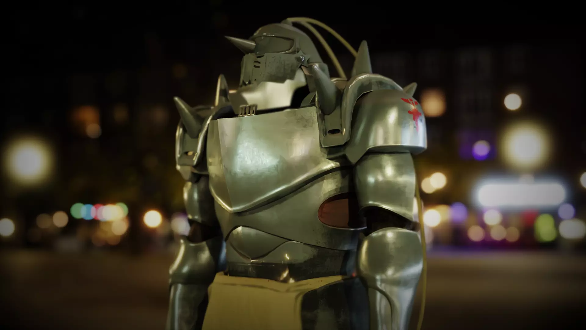 Alphose Elric Armor Full Metal Alchemist Low-poly 3D model_0