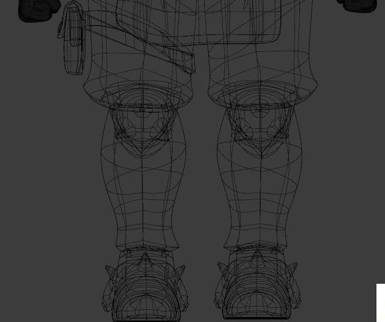 Alphose Elric Armor Full Metal Alchemist Low-poly 3D model_5