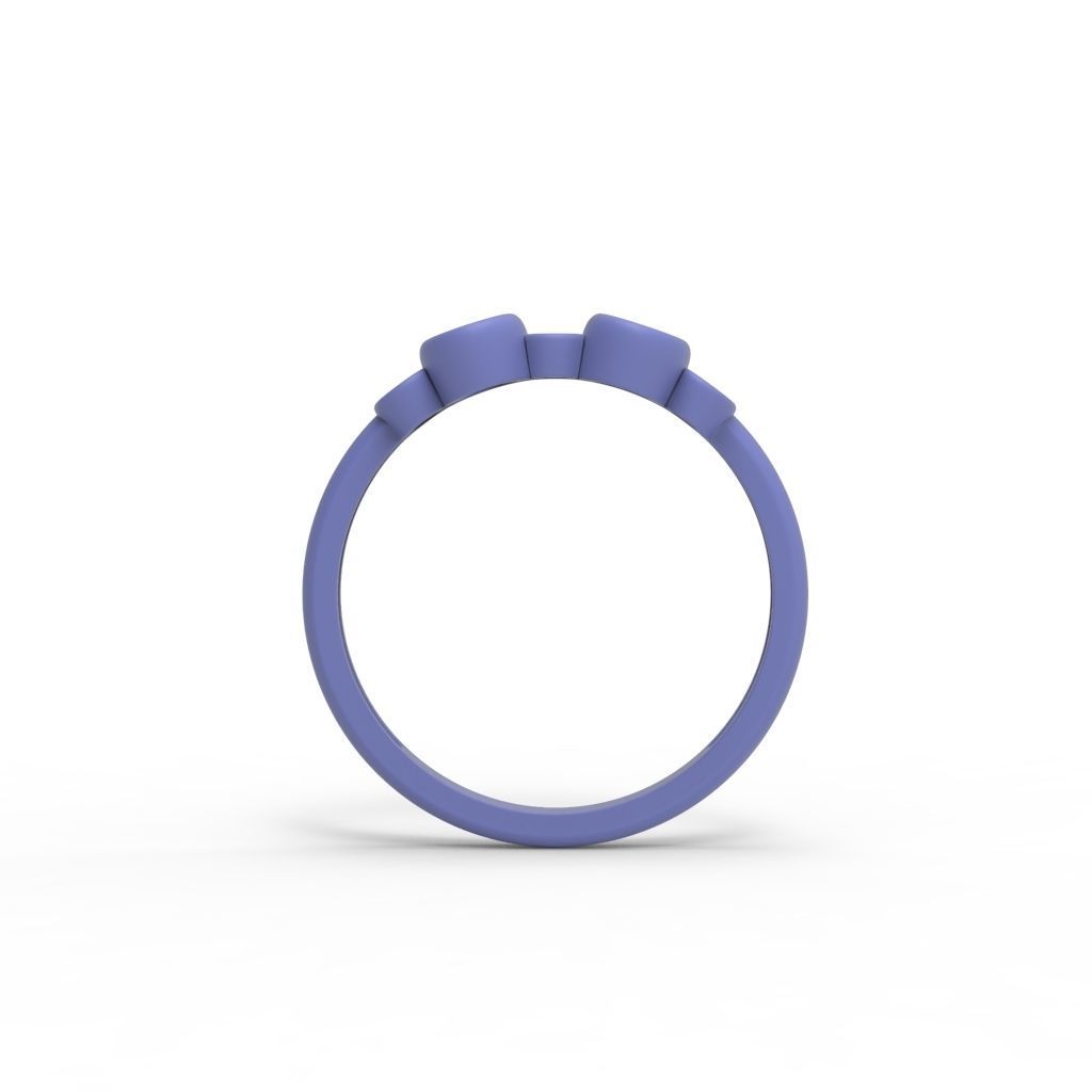 Women ring with gems 3dm stl 3D print model_20