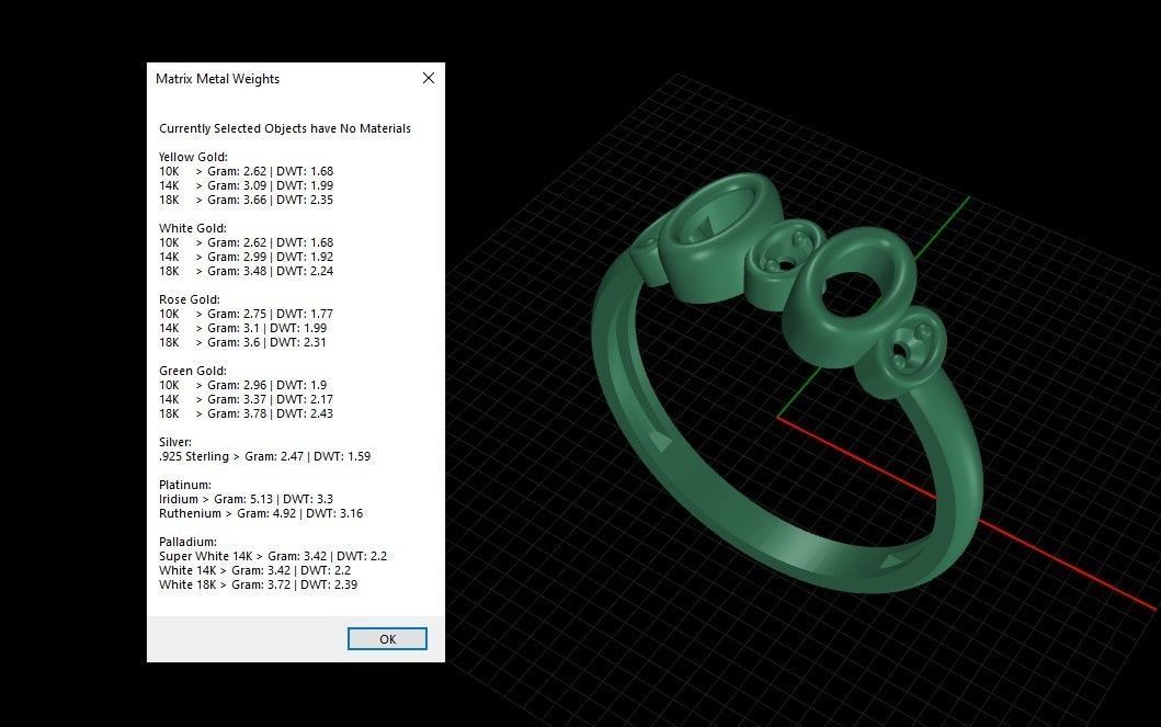 Women ring with gems 3dm stl 3D print model_7