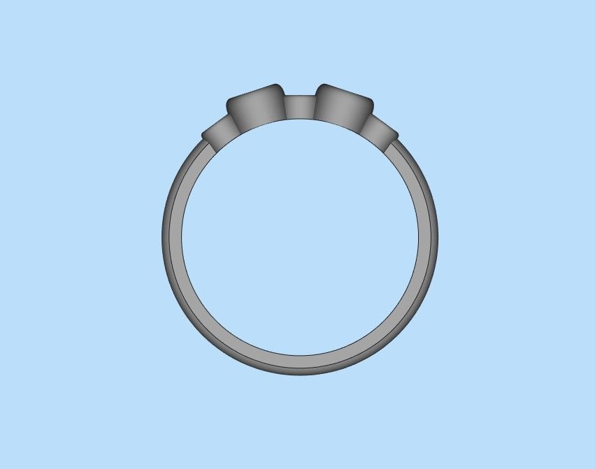 Women ring with gems 3dm stl 3D print model_29