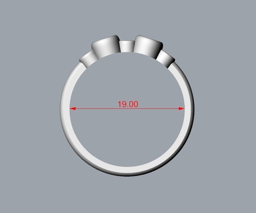 Women ring with gems 3dm stl 3D print model_24